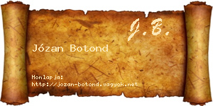 Józan Botond névjegykártya