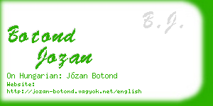 botond jozan business card